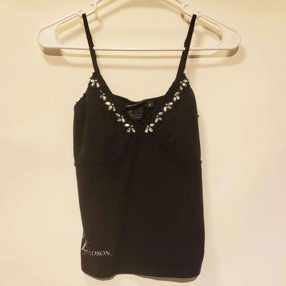 Harley-Davidson jewel embellished tank top.